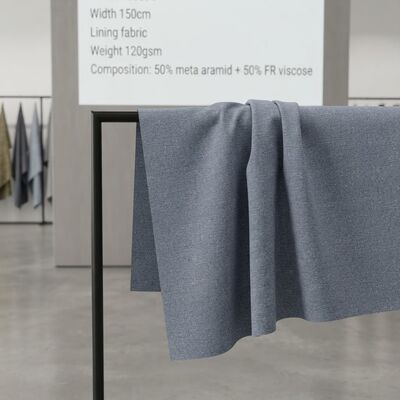 50% Meta-Aramid 50% FR Viscose Lining Fabric - Permanent Flame Retardant 120 gsm for Protective Apparel