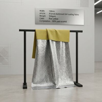 نسيج طلاء رقائق الألومنيوم الأراميد بقوة شد عالية ومقاومة للحريق ومقاومة لدرجات الحرارة العالية