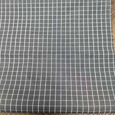 250gsm Modacrylic Cotton Fabric Grid Anti-static Inherent Flame Retardant Fabric for Protective Coverall