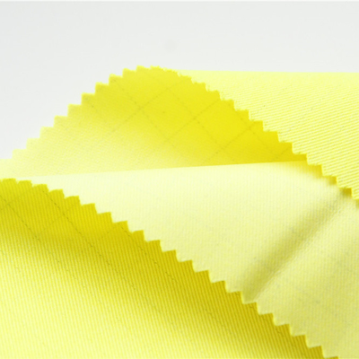 300gsm نسيج القطن Modacrylic الاستاتيكيه أصفر نيون للملابس الواقية