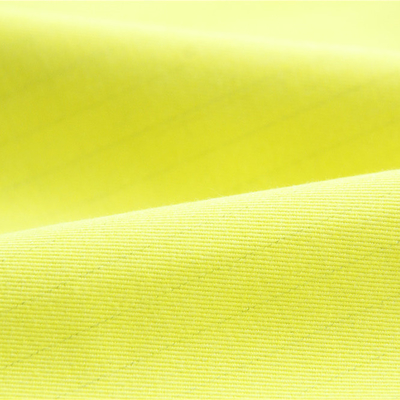 300gsm نسيج القطن Modacrylic الاستاتيكيه أصفر نيون للملابس الواقية