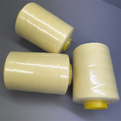 Ne20 / 3 Para Aramid Sewing Thread NFPA1971 أصفر خام للحزام الناقل الصناعي